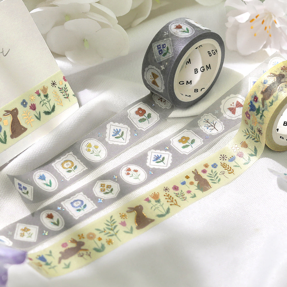 BGM Foil Stamping Masking Tape: Nordic Forest - Flower Frame