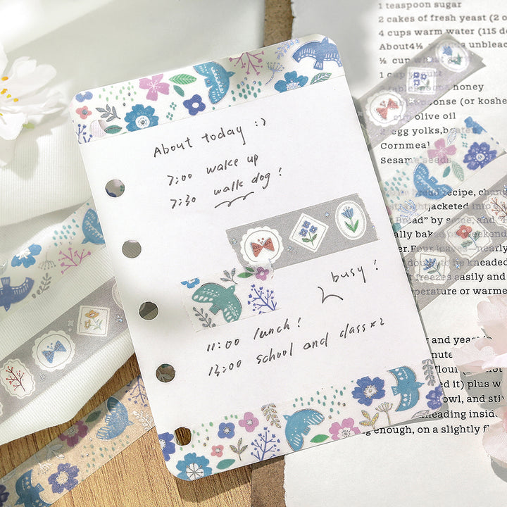 BGM Foil Stamping Masking Tape: Nordic Forest - Flower Frame