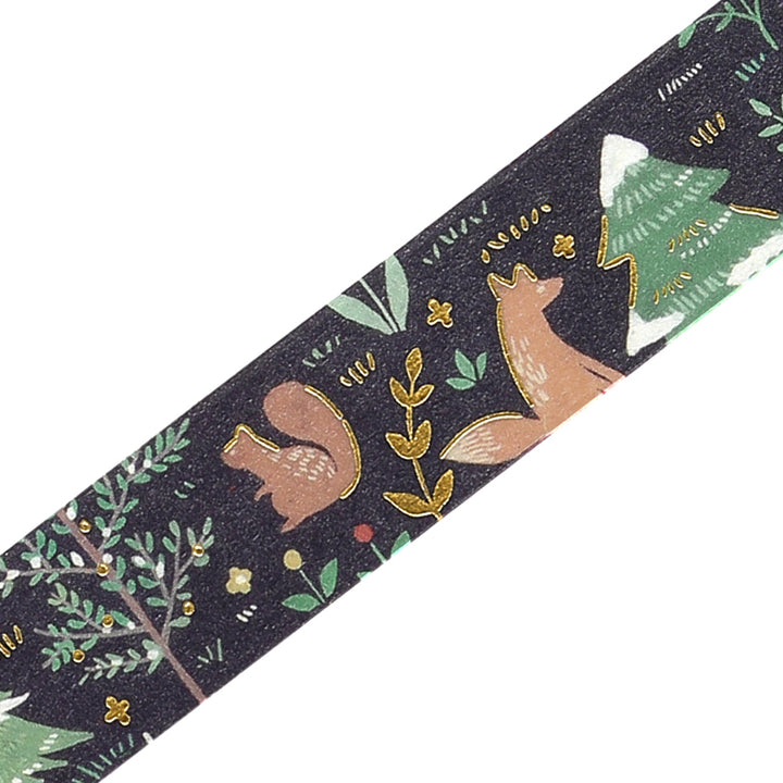 BGM Foil Stamping Masking Tape: Nordic Forest - Moonlit Forest — pattern detail