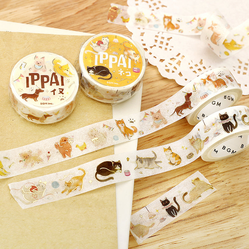 BGM Foil Stamping Masking Tape: IPPAI・Cats Galore