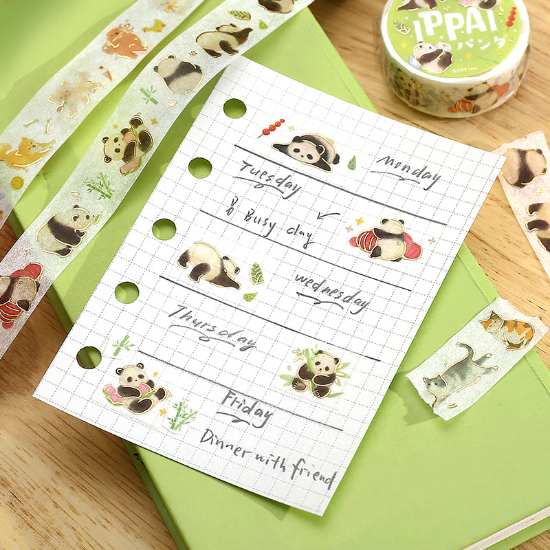 BGM Foil Stamping Masking Tape: IPPAI・Pandas Galore
