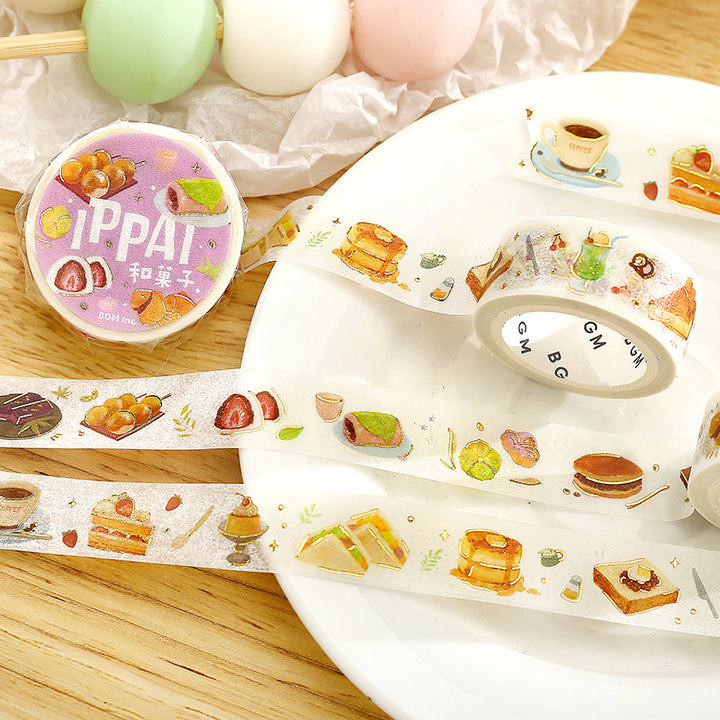 BGM Foil Stamping Masking Tape: IPPAI・Japanese Sweets Galore