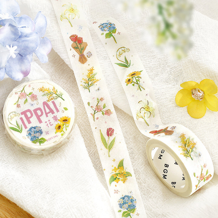 BGM Foil Stamping Masking Tape: IPPAI・Bouquets Galore