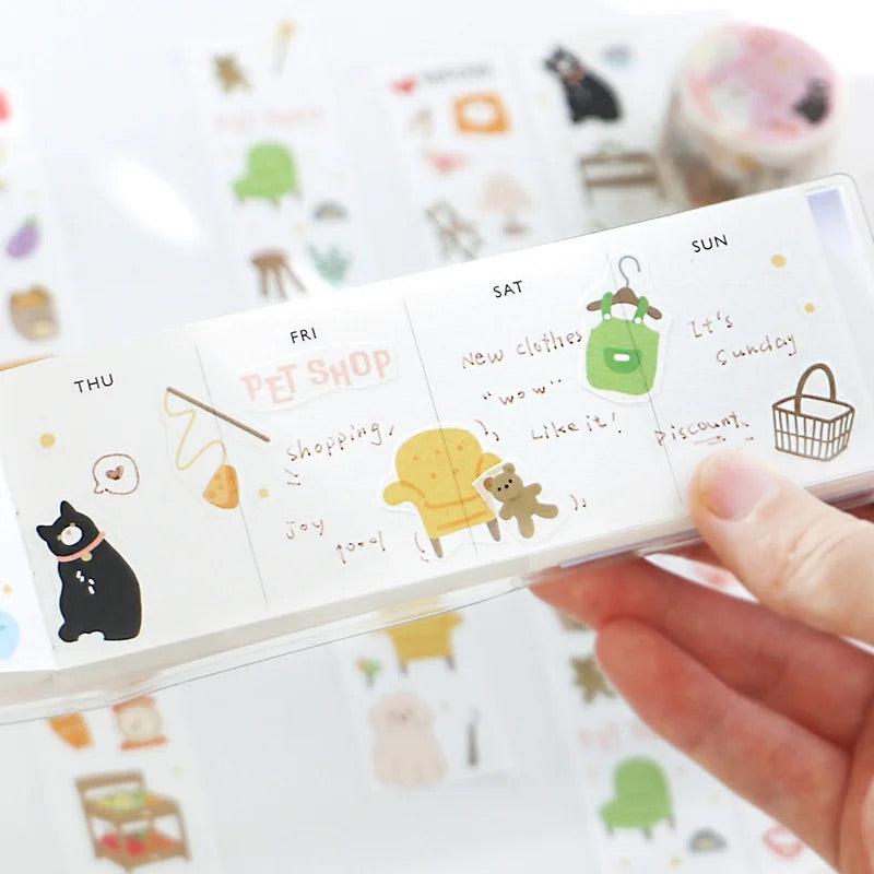 BGM Open Today as Well Masking Tape in Pets — BGM masking tape — decorative paper tape for journaling and scrapbooking, at Cityluxe Singapore