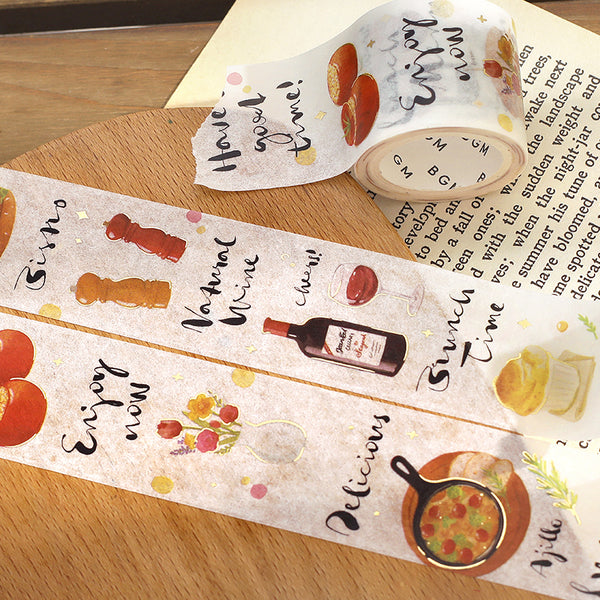 Load image into Gallery viewer, BGM Foil Stamping Masking Tape: Today&#39;s Menu - Bistro
