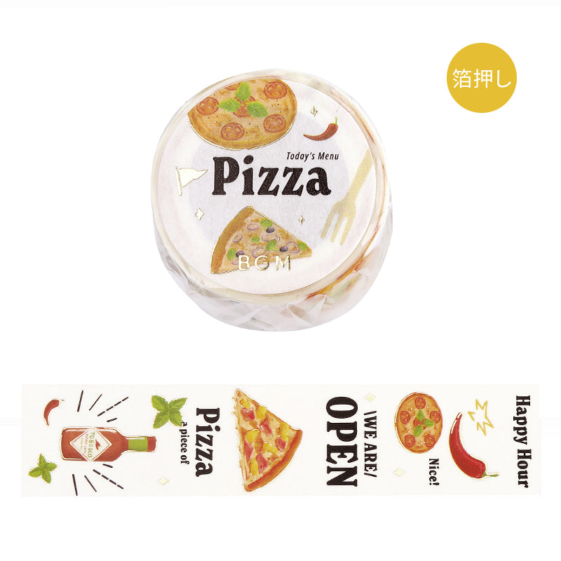 BGM Foil Stamping Masking Tape: Today's Menu - Pizzeria
