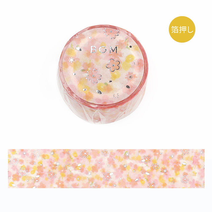 (DC) BGM Foil Stamping Masking Tape: Dreamy Scenery - Cherry Blossoms