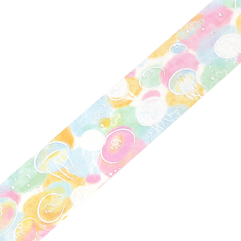 BGM Foil Stamping Masking Tape: Dreamy Scenery in Jellyfish — BGM masking tape — decorative paper tape for journaling and scrapbooking, at Cityluxe Singapore