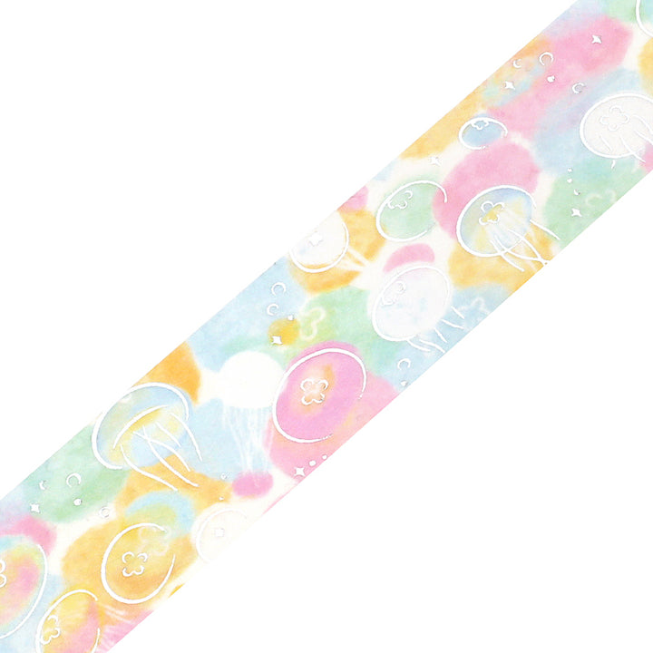 BGM Foil Stamping Masking Tape: Dreamy Scenery in Jellyfish — BGM masking tape — decorative paper tape for journaling and scrapbooking, at Cityluxe Singapore