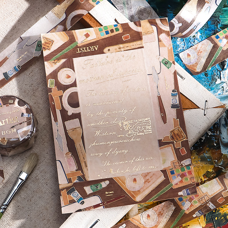 BGM Foil Stamping Masking Tape: My Creation in Artist — BGM washi tape — decorative Japanese paper tape for journaling and craft, at Cityluxe Singapore