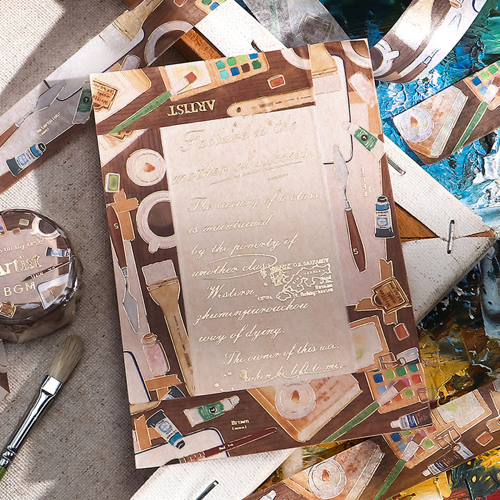 BGM Foil Stamping Masking Tape: My Creation in Artist — BGM washi tape — decorative Japanese paper tape for journaling and craft, at Cityluxe Singapore