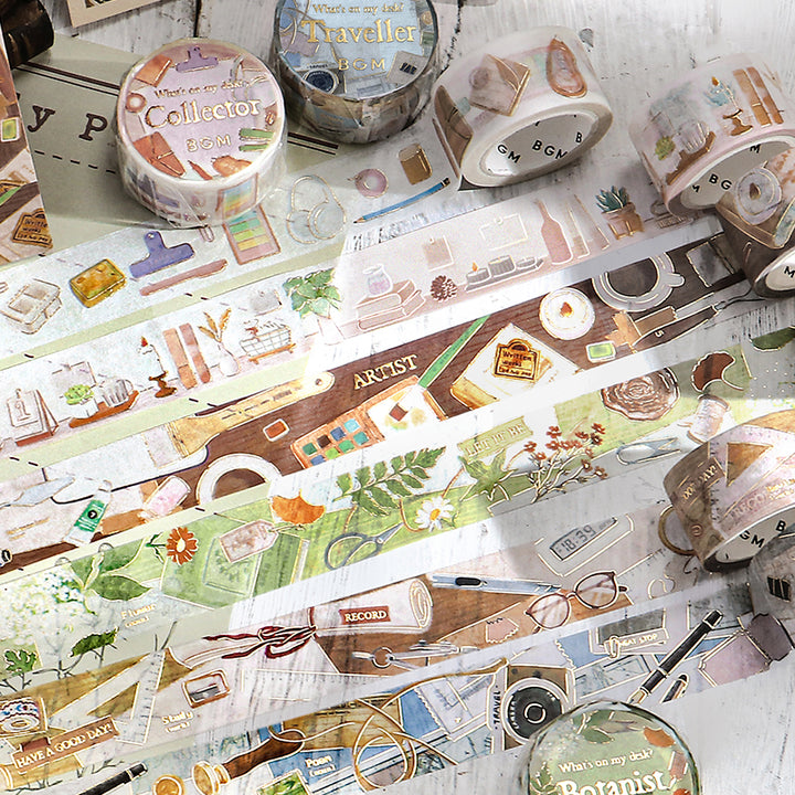 BGM Foil Stamping Masking Tape: My Creation in Artist — BGM washi tape — decorative Japanese paper tape for journaling and craft, at Cityluxe Singapore
