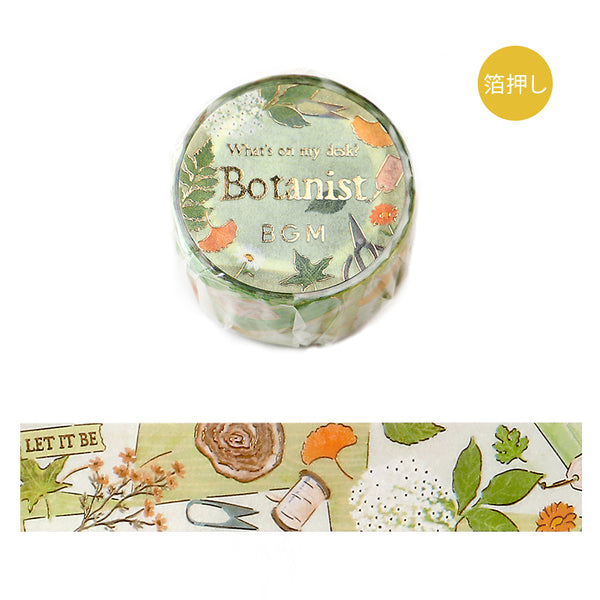 BGM Foil Stamping Masking Tape: My Creation - Botanist — roll front