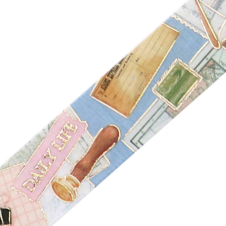 BGM Foil Stamping Masking Tape: My Creation in Traveler — BGM washi tape — decorative Japanese paper tape for journaling and craft, at Cityluxe Singapore