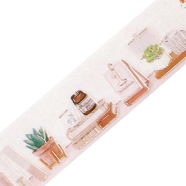 BGM Foil Stamping Masking Tape: My Creation in Vlogger — BGM washi tape — decorative Japanese paper tape for journaling and craft, at Cityluxe Singapore