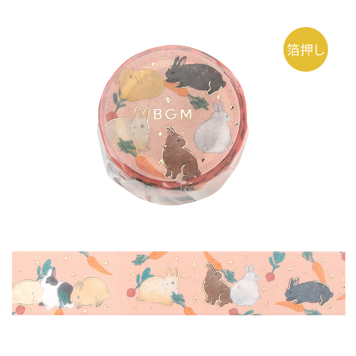 BGM Foil Stamping Masking Tape: Rabbit Country - 3 o&
