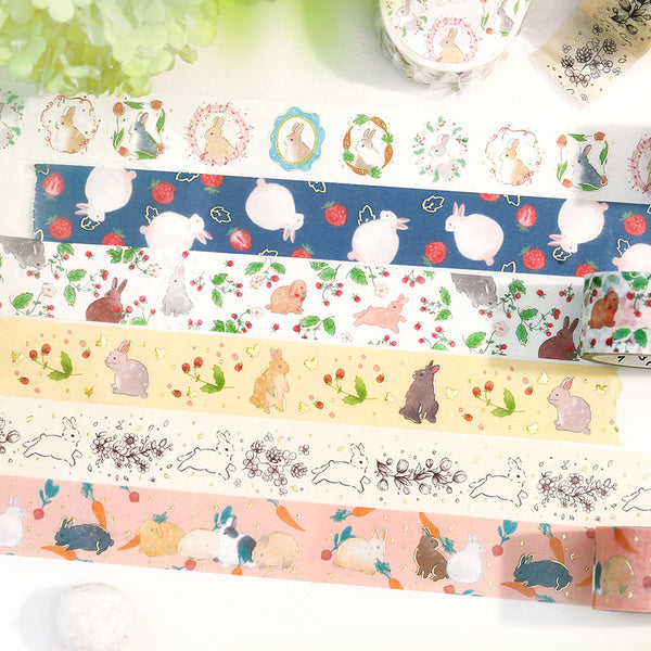 Load image into Gallery viewer, BGM Foil Stamping Masking Tape: Rabbit Country - 3 o&#39;clock Snack
