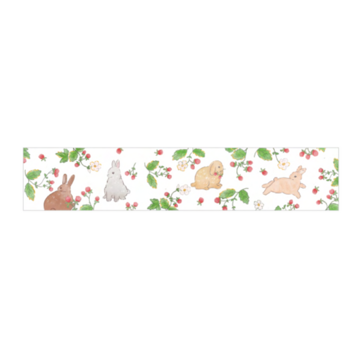 BGM Foil Stamping Masking Tape: Rabbit Country in Forest — BGM washi tape — decorative Japanese paper tape for journaling and craft, at Cityluxe Singapore