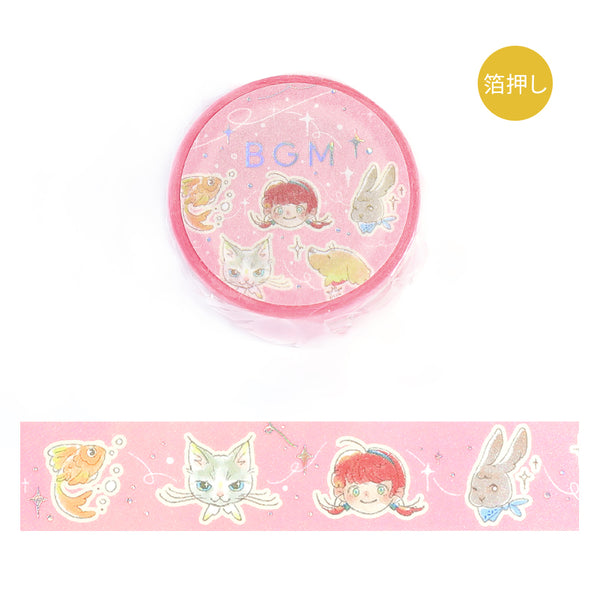 BGM Foil Stamping Masking Tape: Mysterious Journey - Friends — roll front