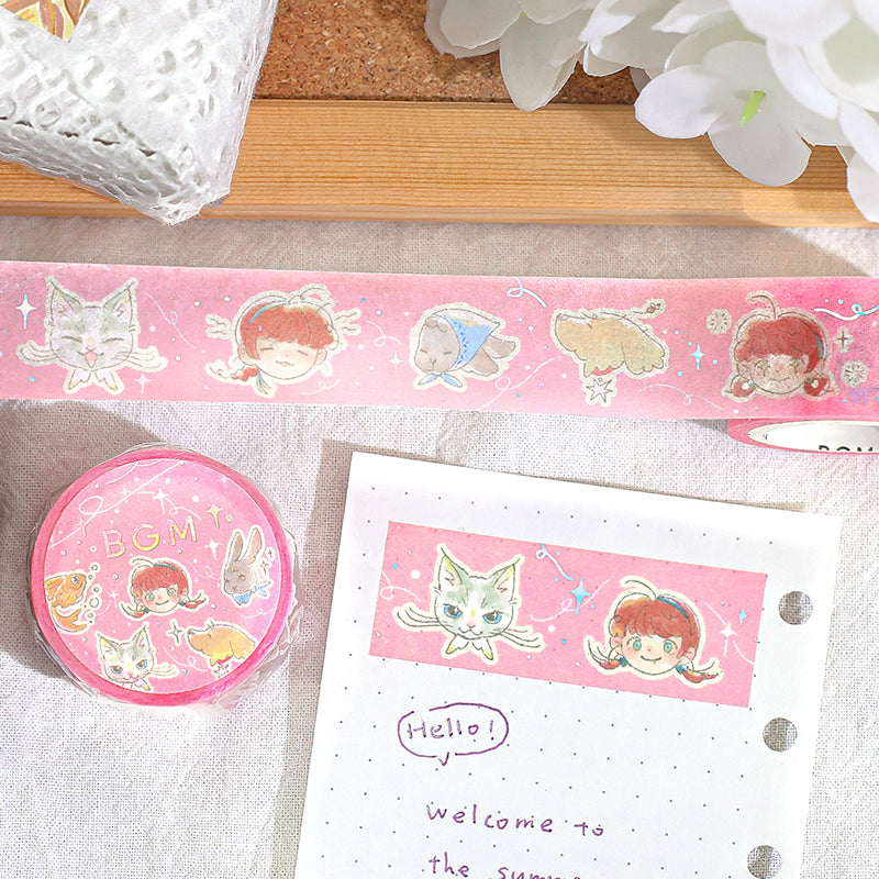 BGM Foil Stamping Masking Tape: Mysterious Journey in Friends — BGM masking tape — decorative paper tape for journaling and scrapbooking, at Cityluxe Singapore