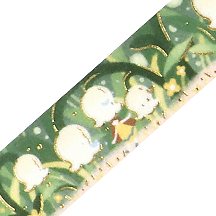 BGM Foil Stamping Masking Tape: Hana Monogatari in Hana Akari — BGM washi tape — decorative Japanese paper tape for journaling and craft, at Cityluxe Singapore