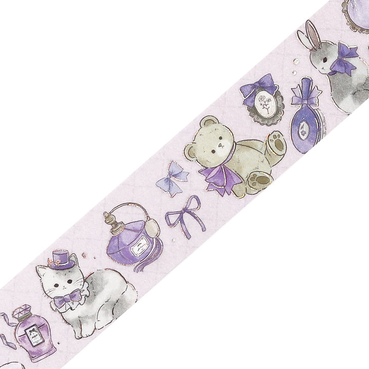 BGM Foil Stamping Masking Tape: Fairy Tale Party in Perfume — BGM washi tape — decorative Japanese paper tape for journaling and craft, at Cityluxe Singapore
