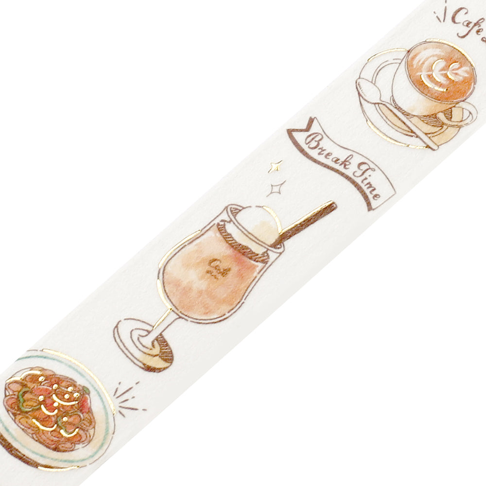 BGM Foil Stamping Masking Tape: Travel, Cafe, and Diary - Orange