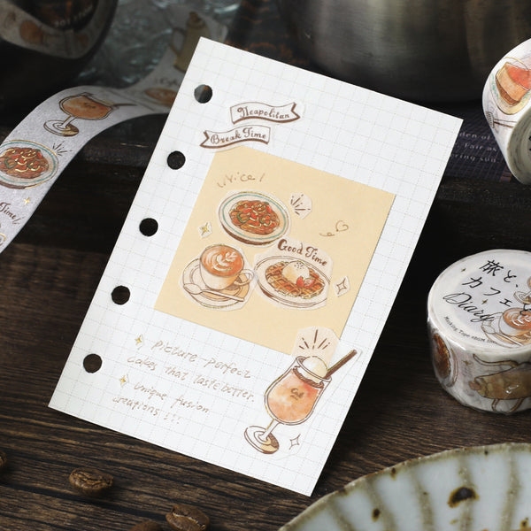 Load image into Gallery viewer, BGM Foil Stamping Masking Tape: Travel, Cafe, and Diary - Orange
