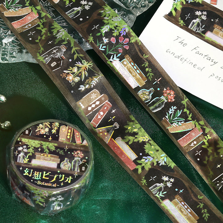 BGM Foil Stamping Masking Tape: Fantasy Bibliotheca Botanical