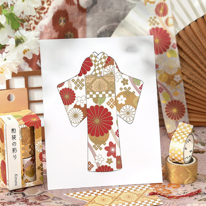 BGM Foil Stamping Masking Tape: The Color of Kimono - Brilliant Splendor — applied on surface