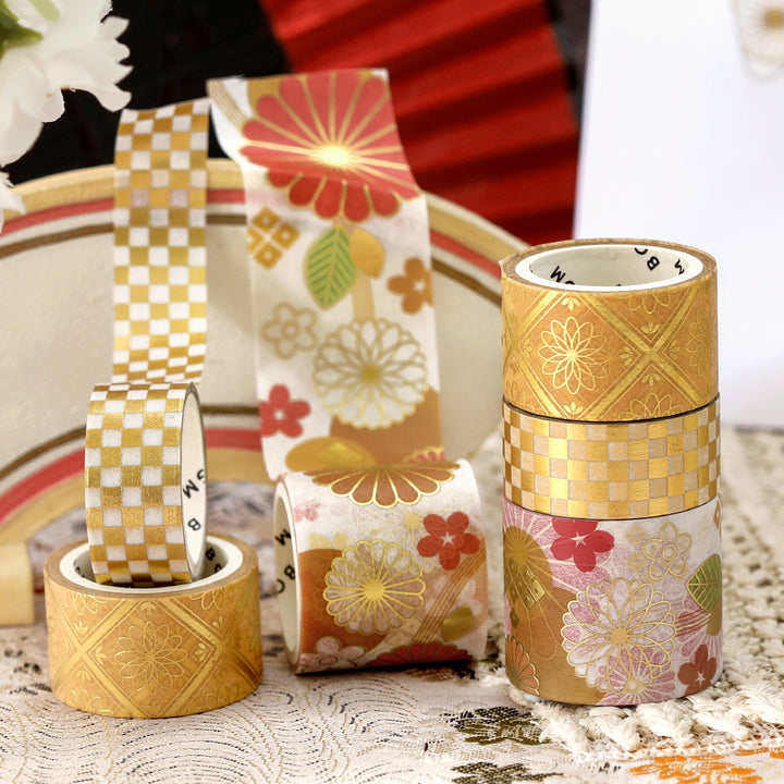 BGM Foil Stamping Masking Tape: The Color of Kimono - Brilliant Splendor — with packaging