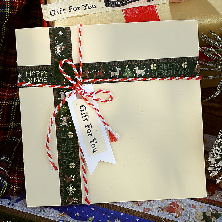 BGM Foil Stamping Christmas Limited Edition Masking Tape in Cross Stitch — BGM masking tape — decorative paper tape for journaling and scrapbooking, at Cityluxe Singapore