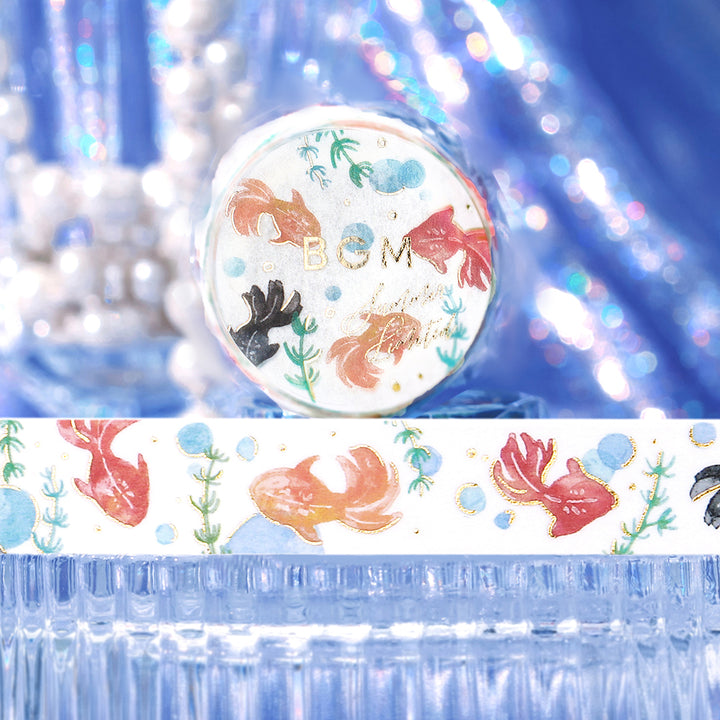BGM Summer Limited Masking Tape - Goldfish — applied on surface