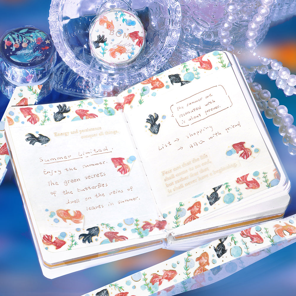 BGM Summer Limited Masking Tape - Goldfish — with packaging