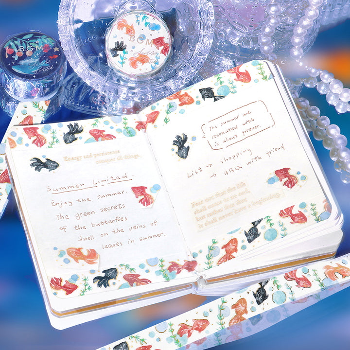 BGM Summer Limited Masking Tape - Goldfish — with packaging