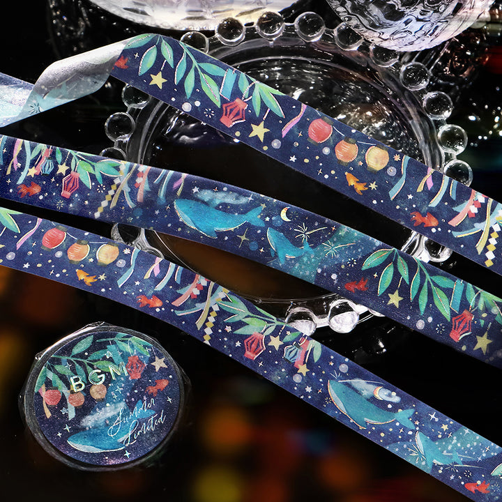 BGM Summer Limited Masking Tape - Summer Night Dreams — roll side