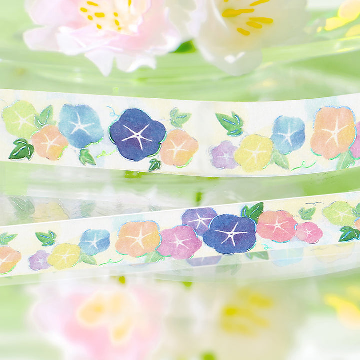 BGM Summer Limited Masking Tape - Morning Glories — applied on surface