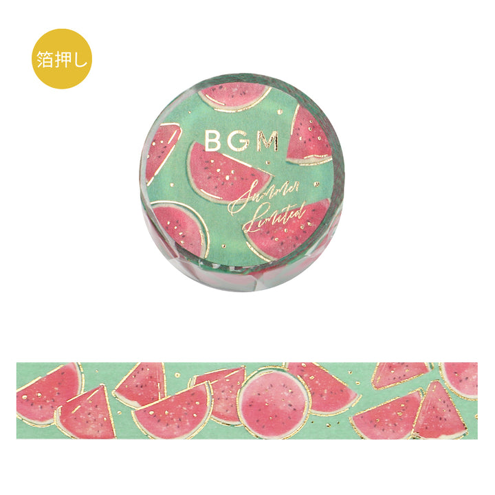 BGM Summer Limited Masking Tape - Summer Watermelon — roll front