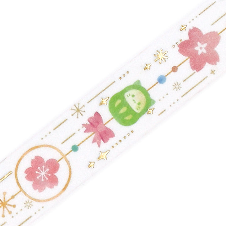 BGM Sakura Limited Masking Tape: Cherry Blossom Ornament — pattern detail