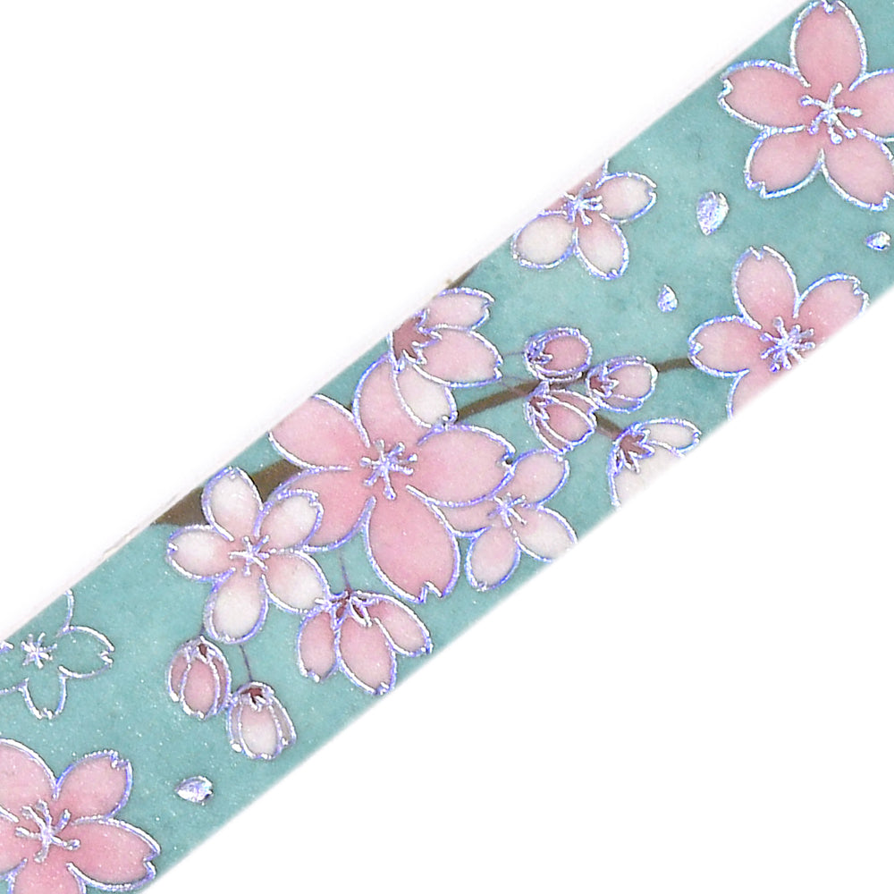 BGM Sakura Limited Masking Tape: Cherry Blossom Time — pattern detail