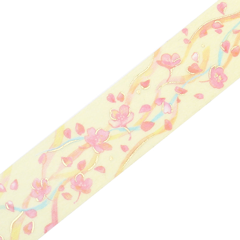 BGM Sakura Limited Edition 2024 Masking Tape in Sakura Blizzard — BGM washi tape — decorative Japanese paper tape for journaling and craft, at Cityluxe Singapore