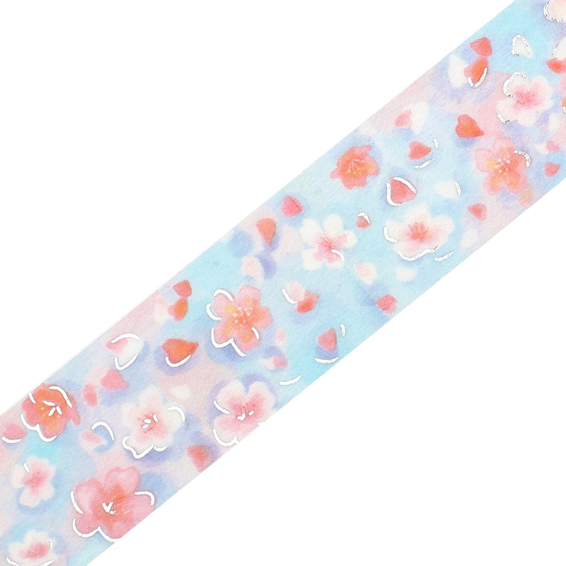 BGM Sakura Limited Edition 2024 Masking Tape in Sakura Shadow — BGM washi tape — decorative Japanese paper tape for journaling and craft, at Cityluxe Singapore