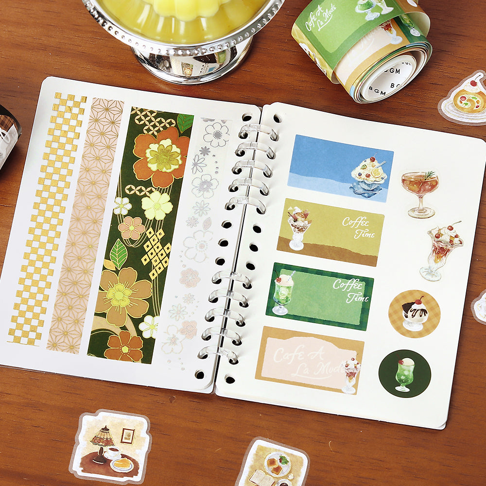 BGM Sticker Collection Album: Café à la Mode Cream Soda — in use