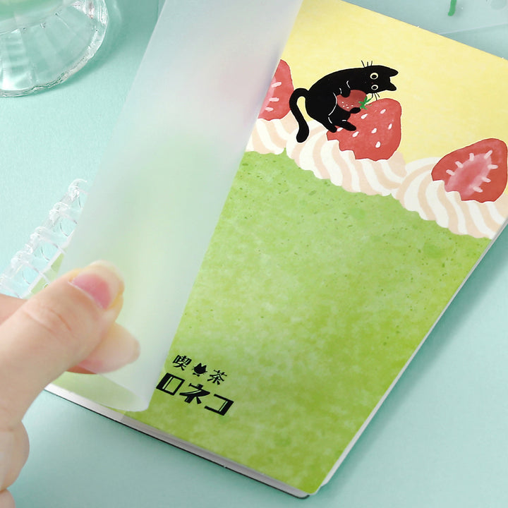 BGM Sticker Collection Album: Black Cat and Strawberry Cake — BGM decorative sticker — for journaling, planners and scrapbooking, at Cityluxe Singapore