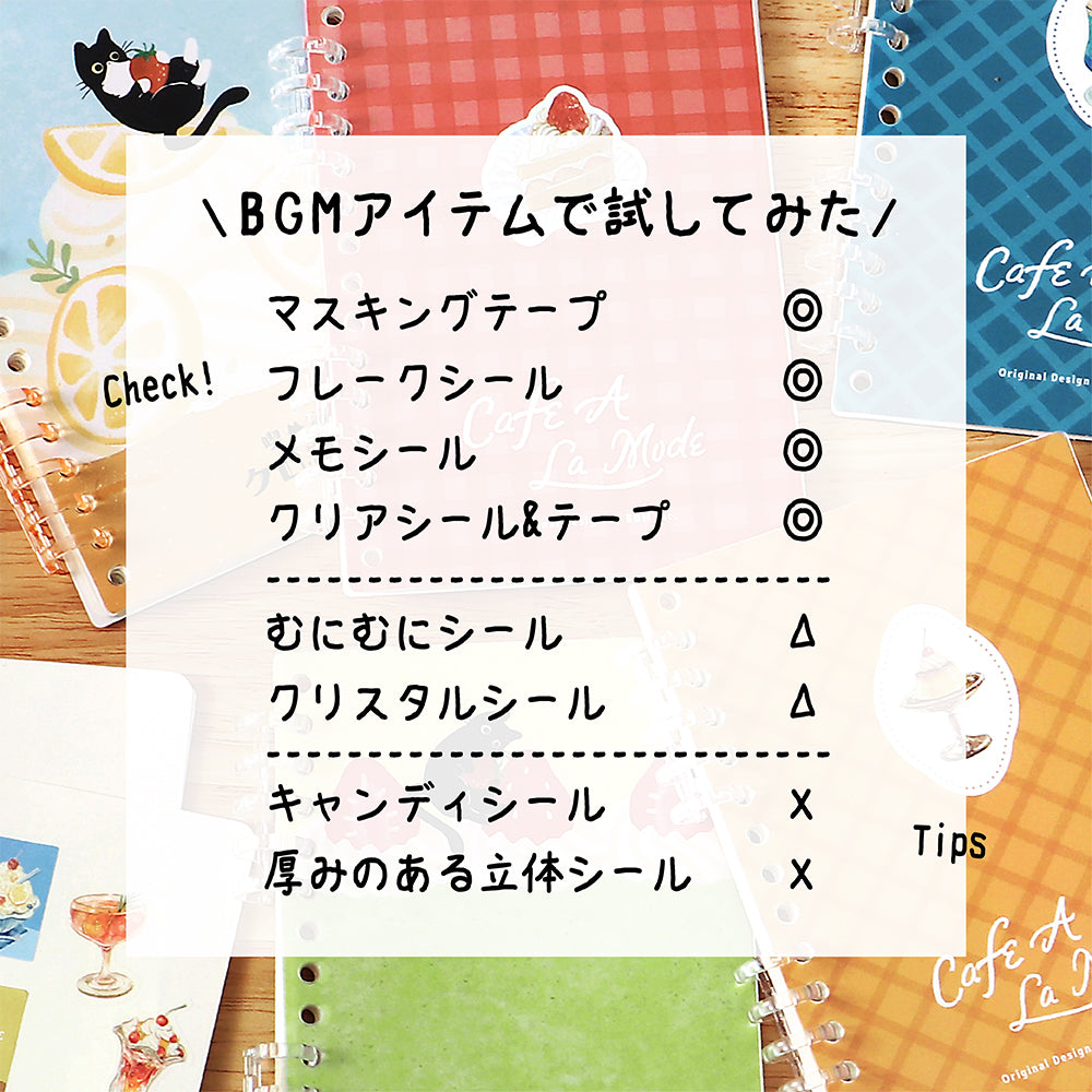 BGM A6 Sticker Sheet — angle view