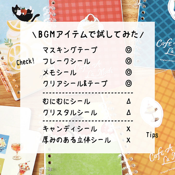 BGM A6 Sticker Sheet — angle view