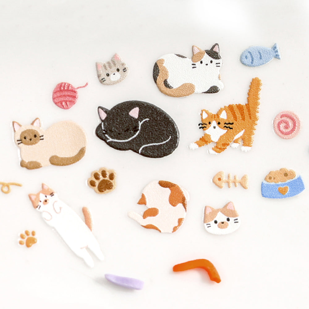 BGM Icing Seal: Cat Days — BGM decorative sticker — for journaling, planners and scrapbooking, at Cityluxe Singapore
