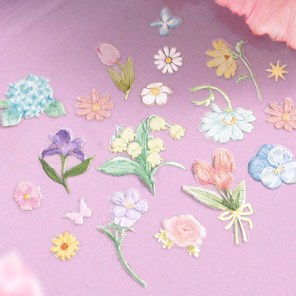 BGM Icing Seal: Fluffy Bouquet — BGM decorative sticker — for journaling, planners and scrapbooking, at Cityluxe Singapore