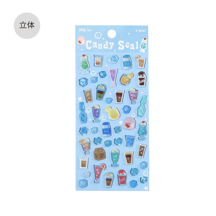 BGM Candy Seal in Iced drink — BGM decorative sticker — for journaling planners and scrapbooking, at Cityluxe Singapore