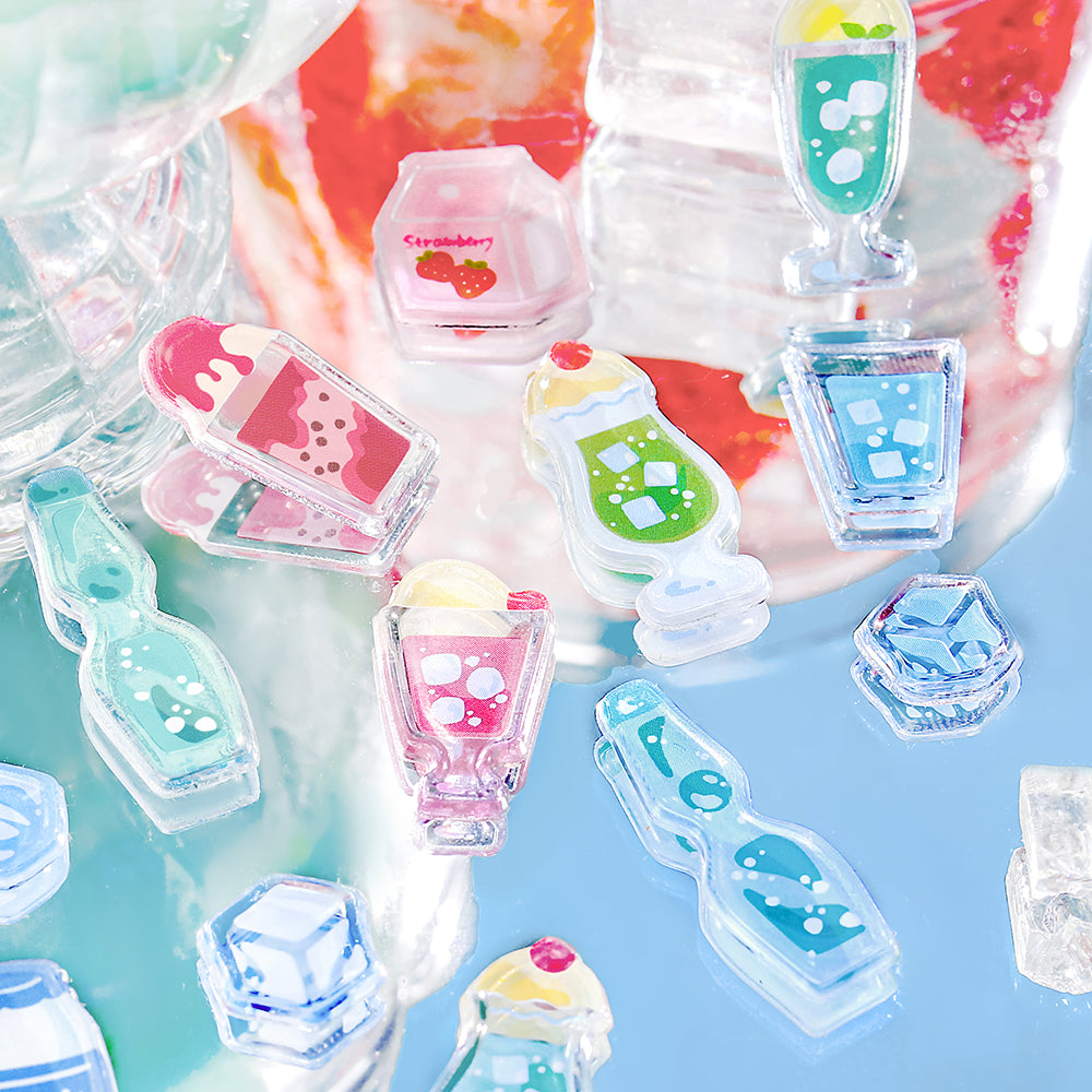 BGM Candy Seal in Iced drink — BGM decorative sticker — for journaling planners and scrapbooking, at Cityluxe Singapore